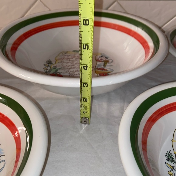 Vintage Italian Pasta Serving spaghetti bowl and 4 pasta bowls set of 5 pieces - Picture 11 of 14